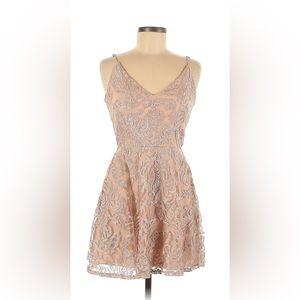 Macy’s Speechless nude/blush party dress